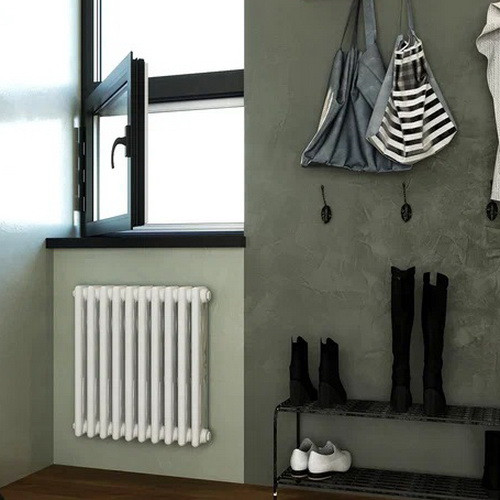 Стальной трубчатый радиатор отопления VELAR 2057 U 20 секций боковое подключение RAL 9016