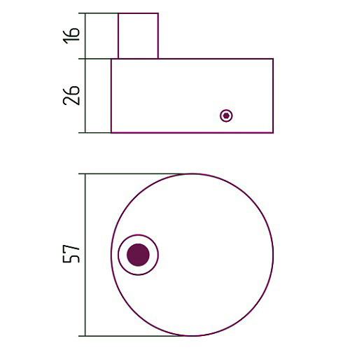 Короб скрытого подключения для электрического полотенцесушителя