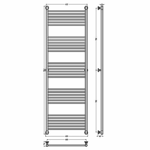 Водяной полотенцесушитель Сунержа Богема+ прямая 1900х600 (Без покрытия) Водяной полотенцесушитель Сунержа Богема+ прямая 1900х600 (Без покрытия)