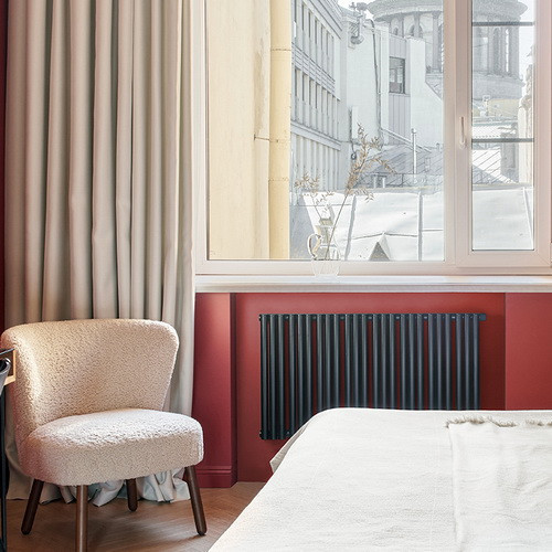 Стальной трубчатый радиатор отопления Empatiko Takt S2-1312-1750 Coal Black 