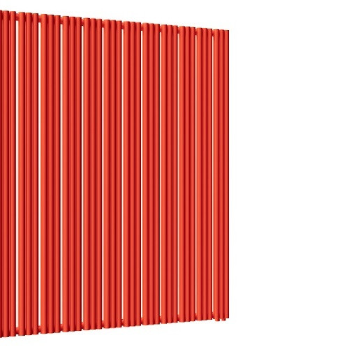 Стальной трубчатый радиатор отопления Empatiko Takt R1-1552-2000 Scarlet Red