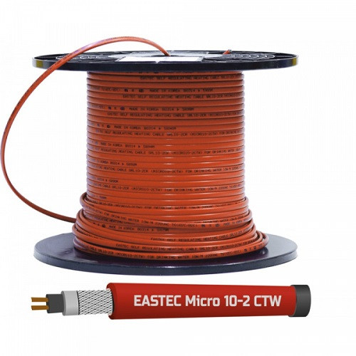 Cаморегулирующийся кабель внутрь трубы EASTEC Micro 10-CTW SRL 10-2CR М=10Вт (1 пог. метр)