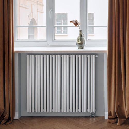 Стальной трубчатый радиатор отопления Empatiko Takt LR2-1432-300 Cream Grey