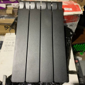 Биметаллический радиатор отопления Rifar Monolit 500 4 секции Антрацит 