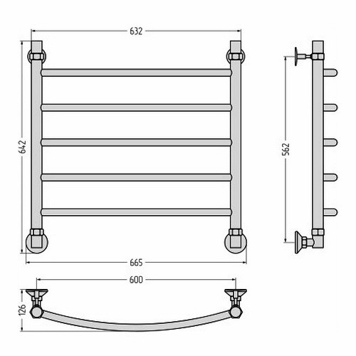 Водяной полотенцесушитель Стилье Аксиома-20 600х600 (Без покрытия) Водяной полотенцесушитель Стилье Аксиома-20 600х600 (Без покрытия)