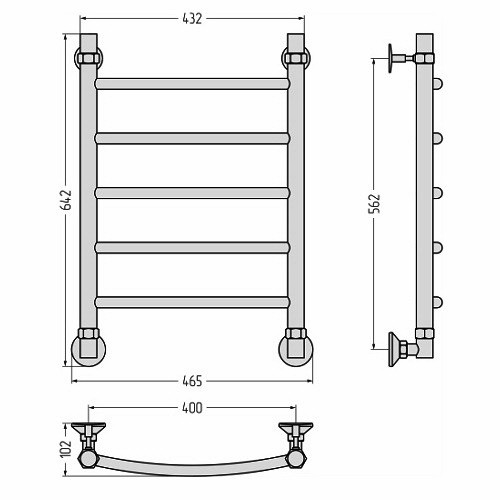 Водяной полотенцесушитель Стилье Аксиома-20 600х400 (Без покрытия) Водяной полотенцесушитель Стилье Аксиома-20 600х400 (Без покрытия)