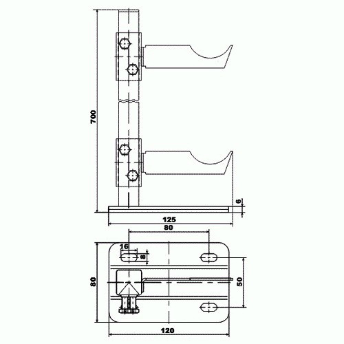 Кронштейн напольный универсальный ТВЕК 11.8 NEW Кронштейн напольный универсальный ТВЕК 11.8 NEW