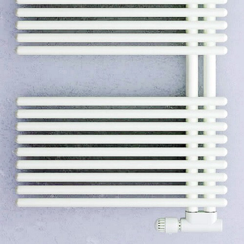 Водяной полотенцесушитель Lazzarini Garda белый прямой 1132х500