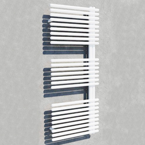 Водяной полотенцесушитель Lazzarini Garda белый прямой 1132х500