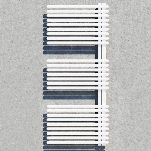 Водяной полотенцесушитель Lazzarini Garda белый прямой 1132х500