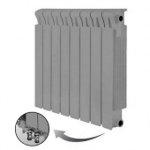 Биметаллический радиатор отопления Rifar Monolit Ventil 500 10 секций Титан