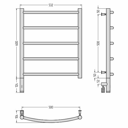 Электрический полотенцесушитель Сунержа Галант 3.0 600х500 МЭМ левый (Без покрытия) Электрический полотенцесушитель Сунержа Галант 3.0 600х500 МЭМ левый (Без покрытия)