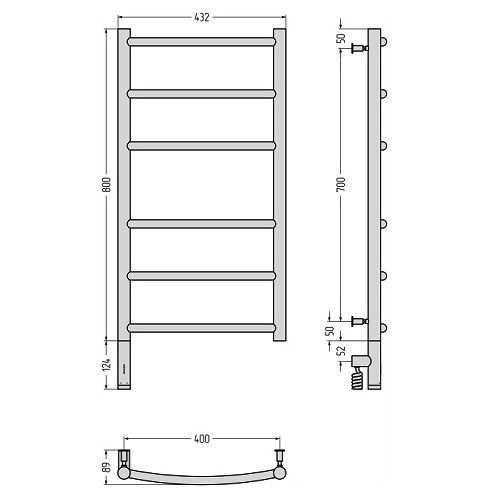Электрический полотенцесушитель Сунержа Галант 3.0 800х400 МЭМ левый (Без покрытия) Электрический полотенцесушитель Сунержа Галант 3.0 800х400 МЭМ левый (Без покрытия)