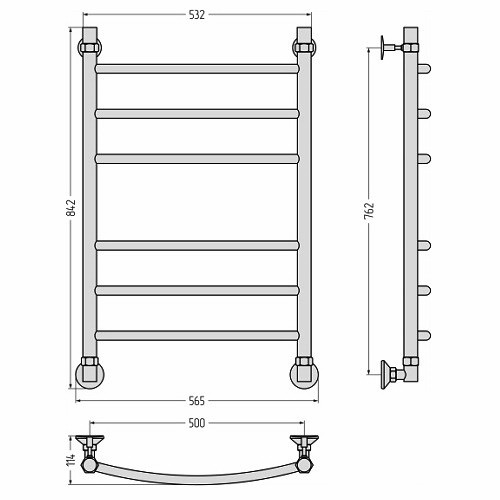 Водяной полотенцесушитель Стилье Аксиома-20 800х500 (Без покрытия) Водяной полотенцесушитель Стилье Аксиома-20 800х500 (Без покрытия)