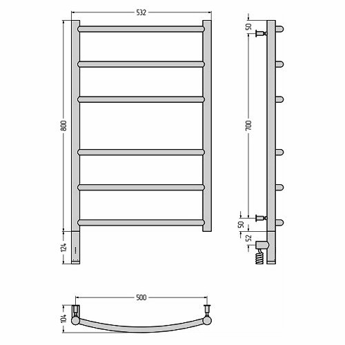 Электрический полотенцесушитель Сунержа Галант 3.0 800х500 МЭМ левый (Без покрытия) Электрический полотенцесушитель Сунержа Галант 3.0 800х500 МЭМ левый (Без покрытия)
