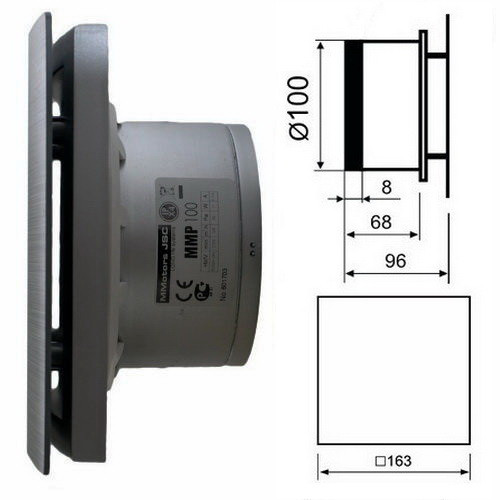 Бытовой вентилятор MMotors JSC MM-P 01-сверхмощный, пластик гнутый, хром