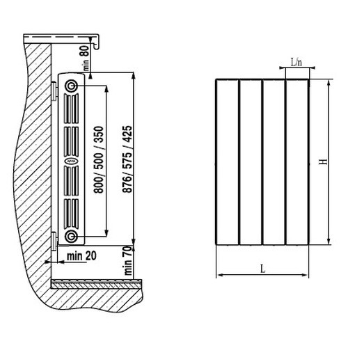 Биметаллический радиатор отопления Rifar SUPReMO 800 13 секций Биметаллический радиатор отопления Rifar SUPReMO 800 13 секций