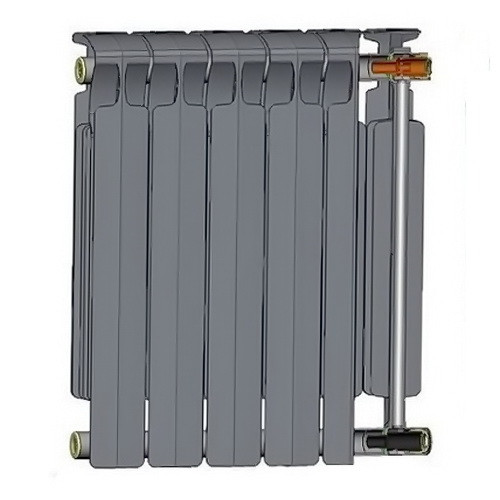 Биметаллический радиатор отопления Rifar Monolit 500 12 секций Бордо Биметаллический радиатор отопления Rifar Monolit 500 12 секций Бордо