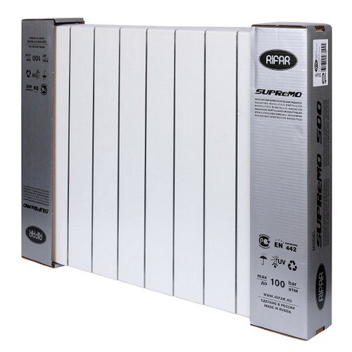Биметаллический радиатор отопления Rifar SUPReMO Ventil 500 5 секций