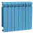 Биметаллический радиатор отопления Rifar Monolit 500 4 секции Сапфир