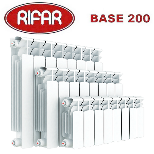 Биметаллический радиатор Rifar Base 200 6 секций Биметаллический радиатор Rifar Base 200 6 секций