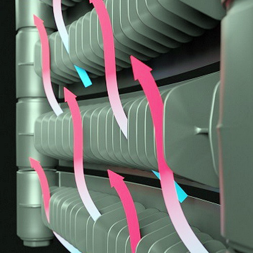 Биметаллический радиатор отопления Rifar Convex Ventil 500-18 Антрацит Биметаллический радиатор отопления Rifar Convex Ventil 500-18 Антрацит
