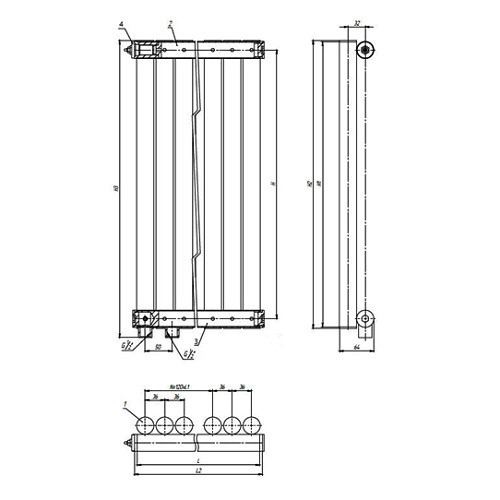 Стальной трубчатый радиатор отопления Empatiko Takt L1-2032-300 Silk White