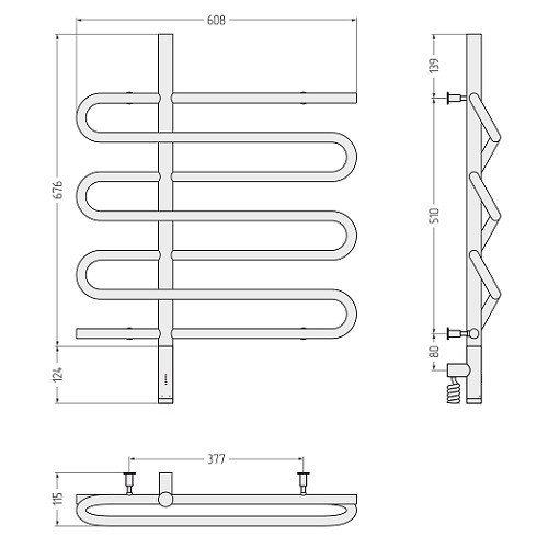 Электрический полотенцесушитель Сунержа Эпатаж 3.0 800х600 МЭМ левый (Без покрытия) Электрический полотенцесушитель Сунержа Эпатаж 3.0 800х600 МЭМ левый (Без покрытия)