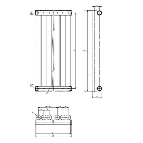 Стальной трубчатый радиатор отопления Empatiko Takt S1-2032-500 Cream Grey Стальной трубчатый радиатор отопления Empatiko Takt S1-2032-500 Cream Grey