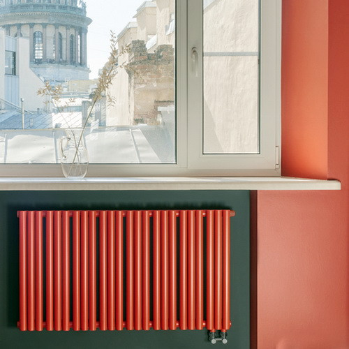 Стальной трубчатый радиатор отопления Empatiko Takt R1-1552-300 Scarlet Red