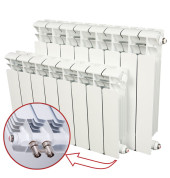 Биметаллический радиатор отопления Rifar Base Ventil 350 4 секции