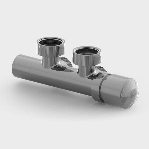 Угловая гарнитура с термостатическим управлением для подключения радиаторов RIFAR (хром)