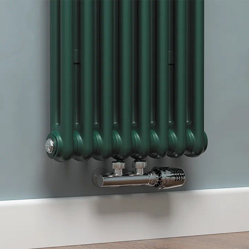 Угловая гарнитура с термостатическим управлением для подключения радиаторов RIFAR (хром)