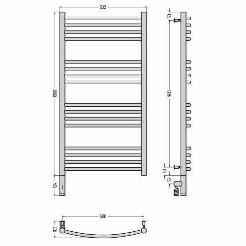 Электрический полотенцесушитель Сунержа Богема 3.0 выгнутая 1000х500 МЭМ левый (Без покрытия) Электрический полотенцесушитель Сунержа Богема 3.0 выгнутая 1000х500 МЭМ левый (Без покрытия)