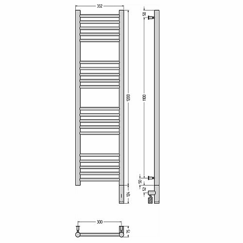 Электрический полотенцесушитель Сунержа Богема 3.0 прямая 1200х300 МЭМ правый (Без покрытия) Электрический полотенцесушитель Сунержа Богема 3.0 прямая 1200х300 МЭМ правый (Без покрытия)