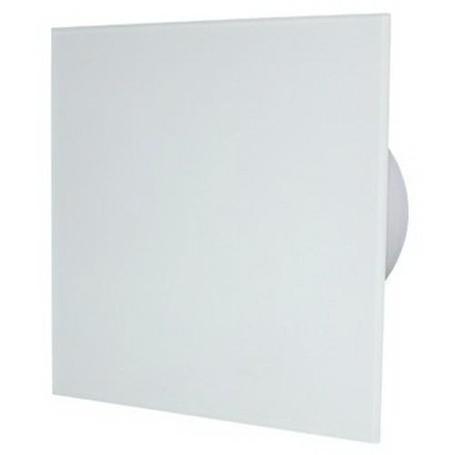 Бытовой вентилятор MMotors JSC MM-P UE 100, сверхтихий, стекло квадрат, белый матовый