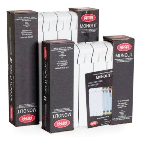 Биметаллический радиатор отопления Rifar Monolit Ventil 500 13 секций Биметаллический радиатор отопления Rifar Monolit Ventil 500 13 секций