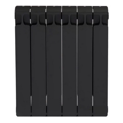 Биметаллический радиатор отопления Rifar Monolit 500 8 секций Антрацит