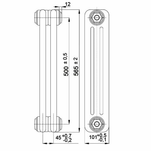 Стальной трубчатый радиатор отопления IRSAP TESI 30565 T30 10 секций, серый Манхэттен