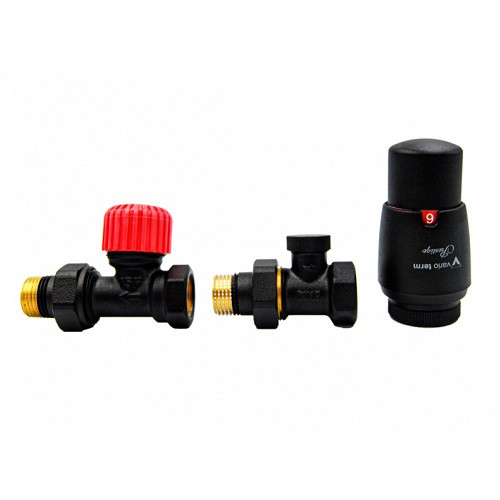 Комплект ​Vario Term ELEGANT проходной ELGS0224C/FP GW 1/2" х GZ 1/2" Чёрный матовый