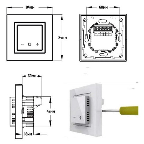 Терморегулятор электронный сенсорный Ergert ETR-340W с Wi-Fi Белый