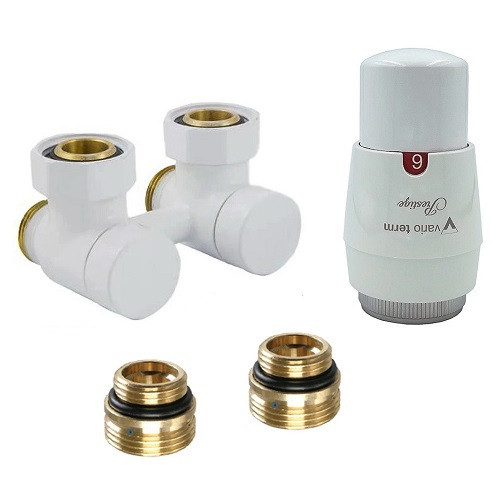 Комплект ​Vario Term PREMIUM ELEGANCKIE угловой EPRNYGS0206C/FK GW 3/4" х GZ 3/4" Белый