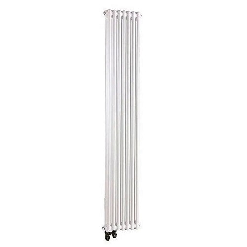 Стальной трубчатый радиатор отопления Delta 2180 12 секций нижнее подключение ТЕРМА RAL 9016