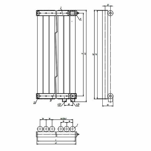 Стальной трубчатый радиатор отопления Empatiko Takt R1-952-500 Scarlet Red Стальной трубчатый радиатор отопления Empatiko Takt R1-952-500 Scarlet Red