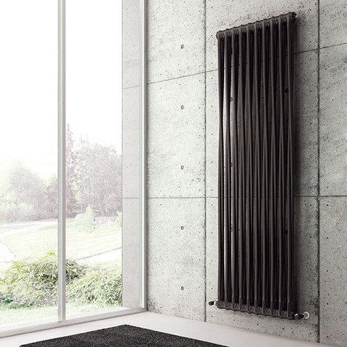 Стальной трубчатый радиатор отопления IRSAP TESI 21800 T30 6 секций, чёрный, RAL 9005