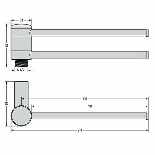 Полотенцедержатель Сунержа 360 / L 200 (Без покрытия)